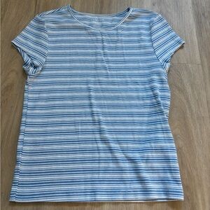 American Eagle Outfitters Blue and White Striped Tee